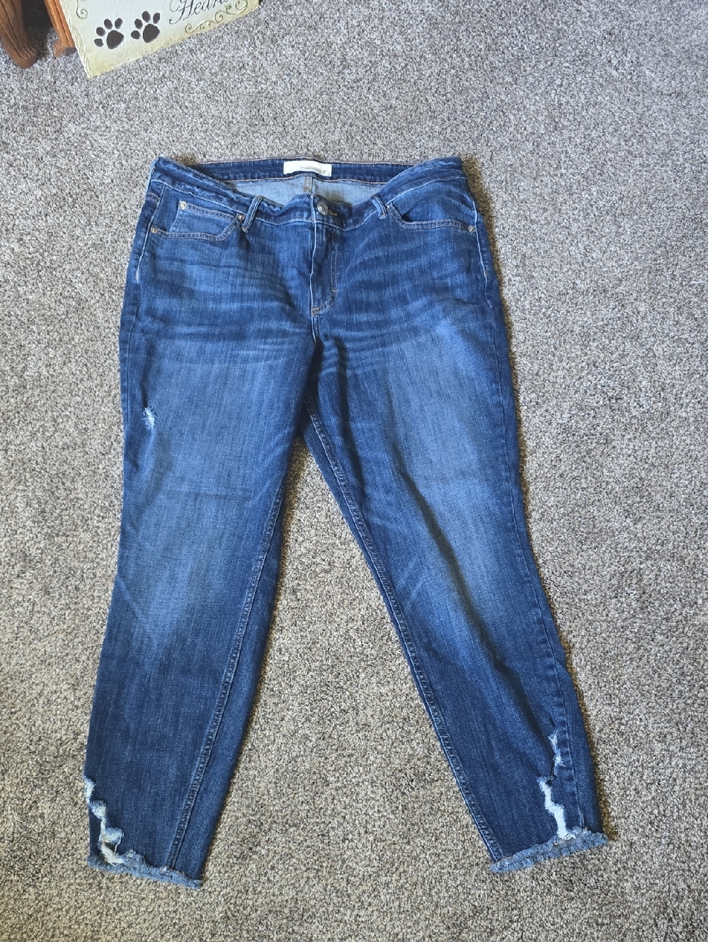 MAURICE'S  Dark Blue Distressed Ankle Jeans